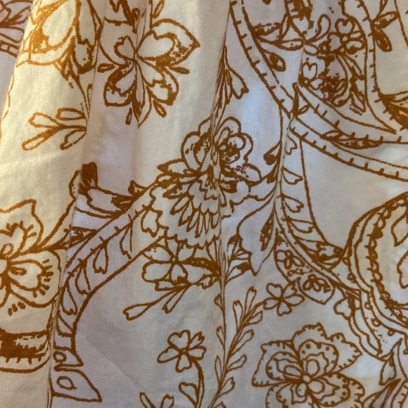 1 State Paisley Square Neckline Smocked Bust Puff-Sleeves Mini Dress size Large - Picture 7 of 8